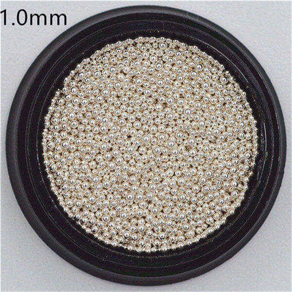 0.4-3.0mm Caviar Metal Beads Steel Ball Nail Studs CAVIAR BEADS ROSE GOLD sliver black 3D Nail Art manicure diy supplies tools