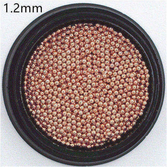 0.4-3.0mm Caviar Metal Beads Steel Ball Nail Studs CAVIAR BEADS ROSE GOLD sliver black 3D Nail Art manicure diy supplies tools