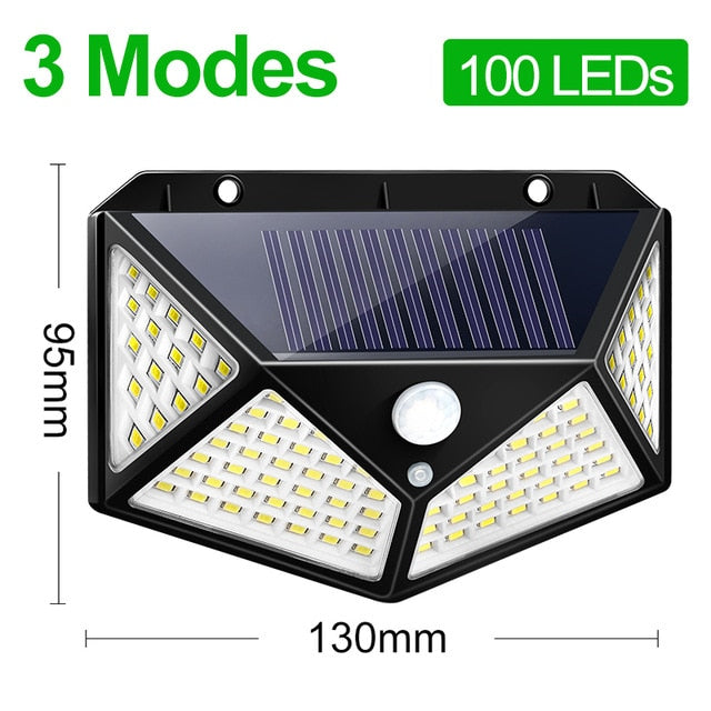 Goodland 180 100 LED Solar Light Outdoor Solar Lamp Powered Sunlight Waterproof PIR Motion Sensor Light for Garden Decoration