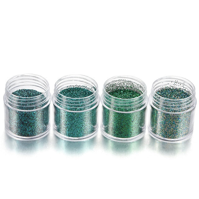 4 Bottles/set Glitter Sequin Powder UV Resin Epoxy Molds For Resin Nail Art Decoration Craft Jewelry Making Supplies Accessories