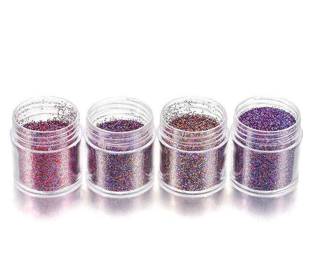 4 Bottles/set Glitter Sequin Powder UV Resin Epoxy Molds For Resin Nail Art Decoration Craft Jewelry Making Supplies Accessories