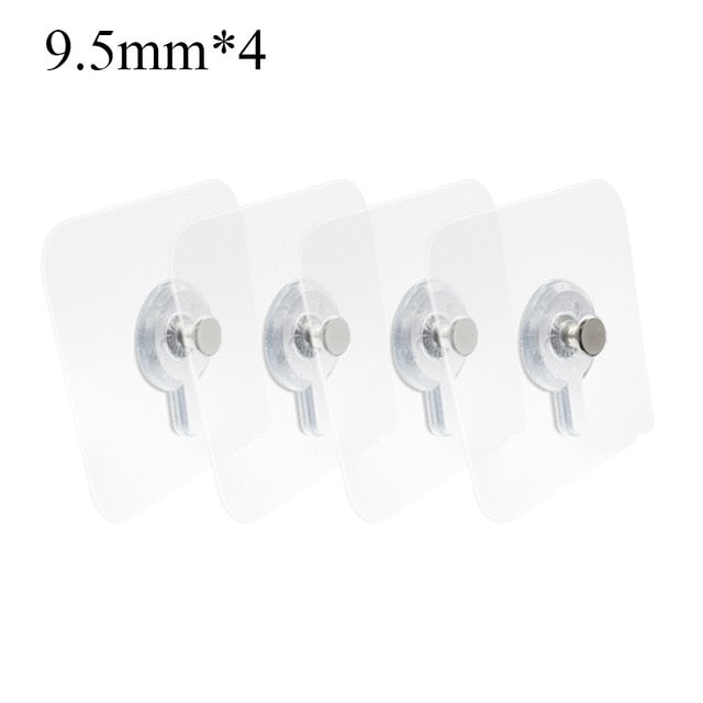 4pcs Cross Stitch Wall Painting Hole Hook Self Adhesive Hole Nail Non-Trace Photo Frame Hole Hanging Nail