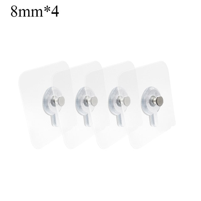 4pcs Cross Stitch Wall Painting Hole Hook Self Adhesive Hole Nail Non-Trace Photo Frame Hole Hanging Nail