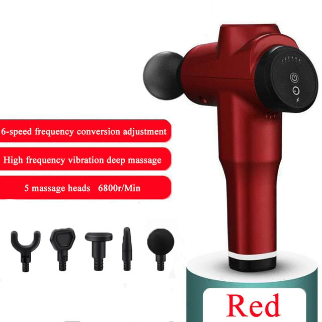 2021 New 7800r LCD Display Body Massage Gun Exercising Muscle Electric Massager for Body and Neck Vibrator Deep Slimming Shaping