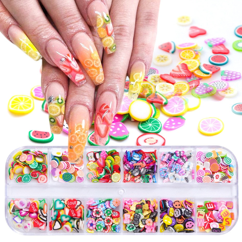 Nail Art Deco Fruit Slices Filler For Nail Art Slime Fruit Addition For  Charm Slime Accessories Supplies Decoration Toy