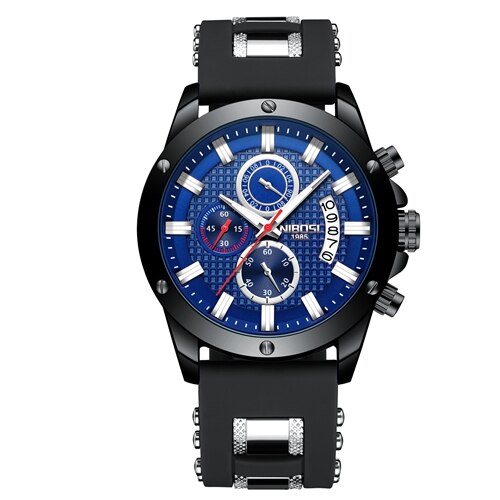 Ship From USA NIBOSI Watch Men Quartz Silicone Fashion Watches Waterproof Shockproof Man Sport Wristwatch Relogio Masculino