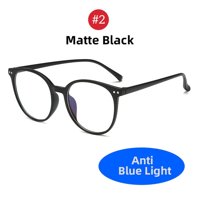 2021 Trending Office Blue Light Blocking Oversized Round Glasses Computer Women Anti Blue Gaming Big Size Men Eyeglasses Frame
