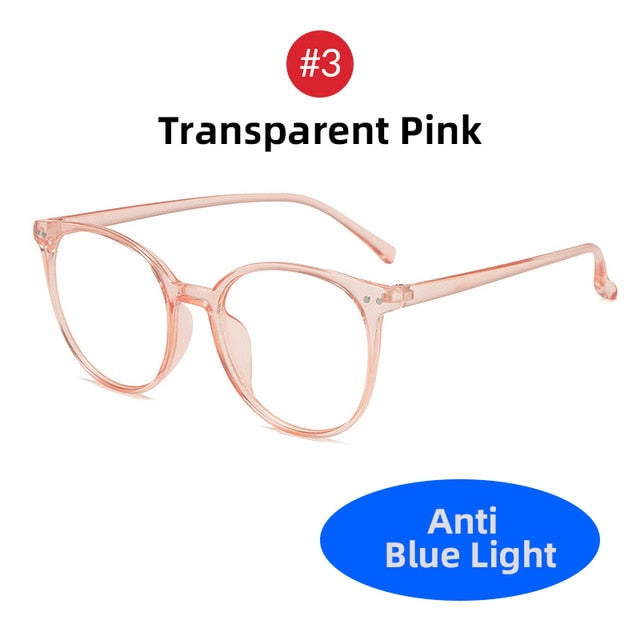 2021 Trending Office Blue Light Blocking Oversized Round Glasses Computer Women Anti Blue Gaming Big Size Men Eyeglasses Frame