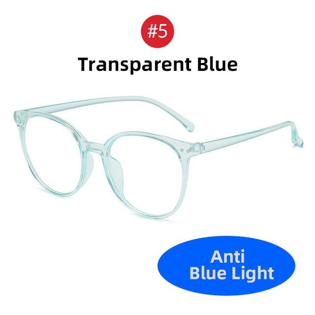 2021 Trending Office Blue Light Blocking Oversized Round Glasses Computer Women Anti Blue Gaming Big Size Men Eyeglasses Frame