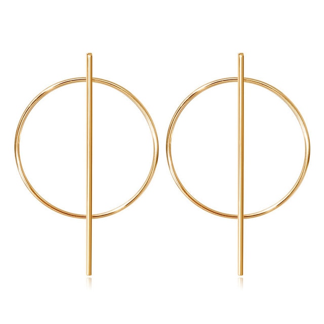 Women's Earrings Korean Acrylic Drop Earrings for Women Statement Geometric Round Gold Earring 2021 Fashion Trend Female Jewelry