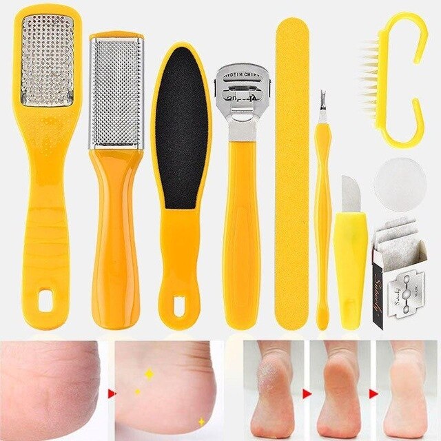 Professional Pedicure Rasp Tools Manicure Foot Care File Set Dead Hard Skin Callus Remover Scraper Pedicure Feet Care Tool Kit