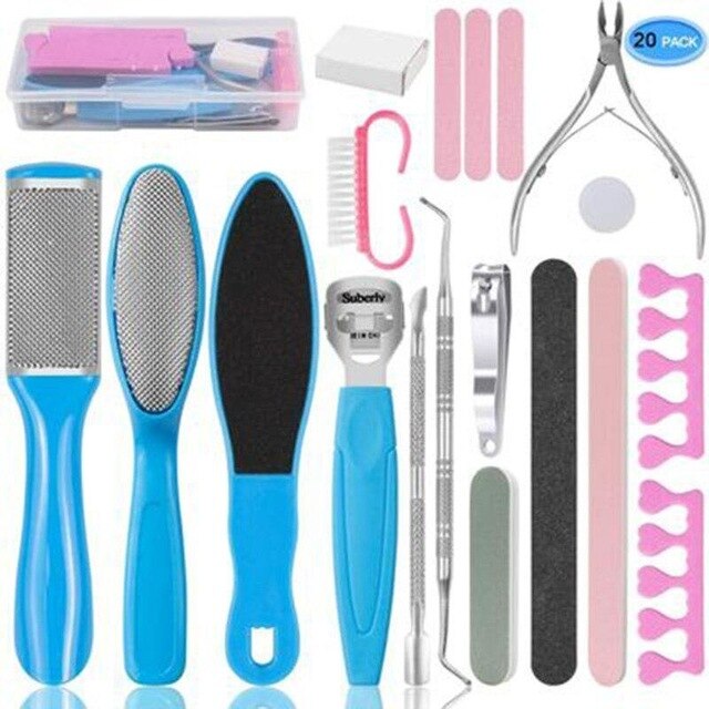 Professional Pedicure Rasp Tools Manicure Foot Care File Set Dead Hard Skin Callus Remover Scraper Pedicure Feet Care Tool Kit