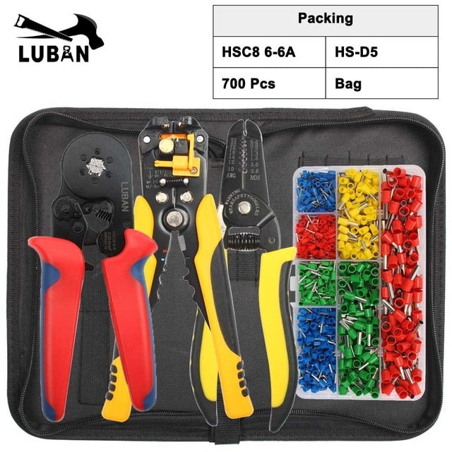 HSC8 6-6B HSC8 6-6A SELF-ADJUSTABLE CRIMPING PLIER 0.25-6mm terminals crimping tools multi TOP BRAND HSC8 6-6 23-10AWG