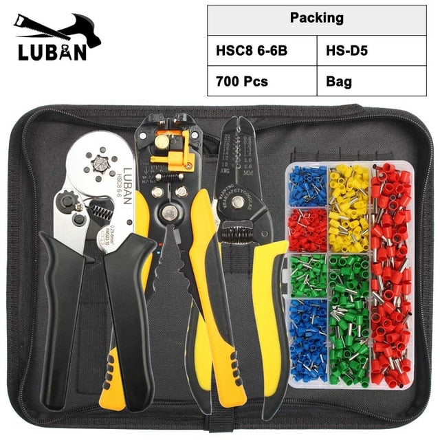 HSC8 6-6B HSC8 6-6A SELF-ADJUSTABLE CRIMPING PLIER 0.25-6mm terminals crimping tools multi TOP BRAND HSC8 6-6 23-10AWG