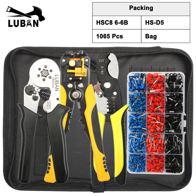 HSC8 6-6B HSC8 6-6A SELF-ADJUSTABLE CRIMPING PLIER 0.25-6mm terminals crimping tools multi TOP BRAND HSC8 6-6 23-10AWG