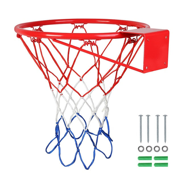 15/18'' Steel Basketball Rim Hoop Outdoor Mounted Easy Instal with Screw and Net Ship From USA