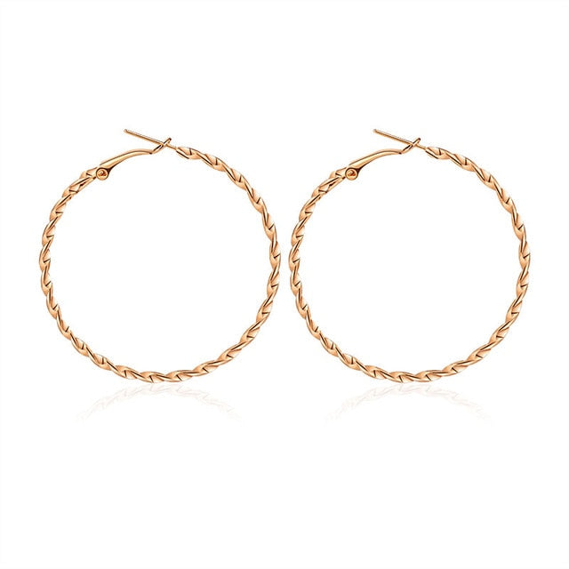 Golden Big hoop Earrings Korean Geometry Metal Gold Earrings For women Female Retro Drop Earrings 2021 Trend Fashion Jewelry