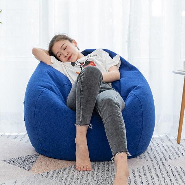 Meijuner Lazy Sofa Cover Solid Chair Covers without Filler/Inner Bean Bag Pouf Puff Couch Tatami Living Room Furniture Cover