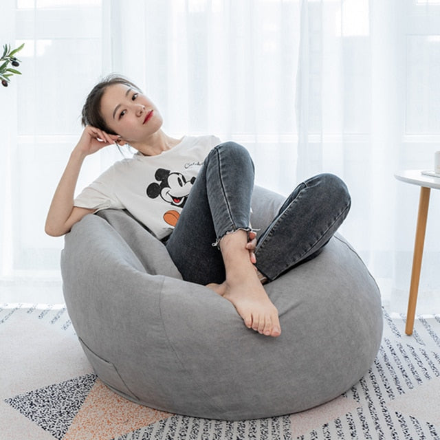 Meijuner Lazy Sofa Cover Solid Chair Covers without Filler/Inner Bean Bag Pouf Puff Couch Tatami Living Room Furniture Cover