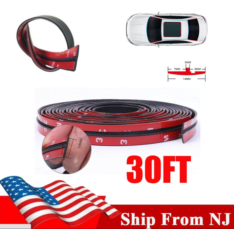 Ship From USA 30FT 19MM Car Auto Windshield Sticker Molding Sealing Strip Trim Flexible Defend Universal