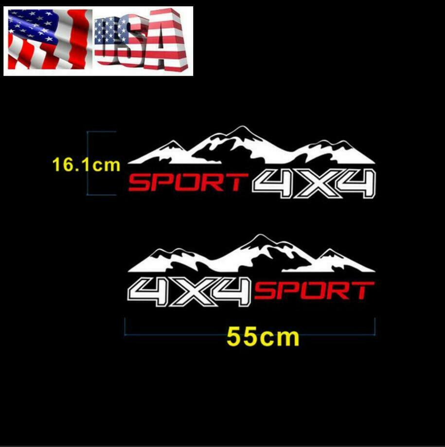 Ship From USA Sport Pick Up Truck Decor Vinyl Decal Off Road 4X4 Mountain Graphics Sticker Car Styling Auto Body Door Side