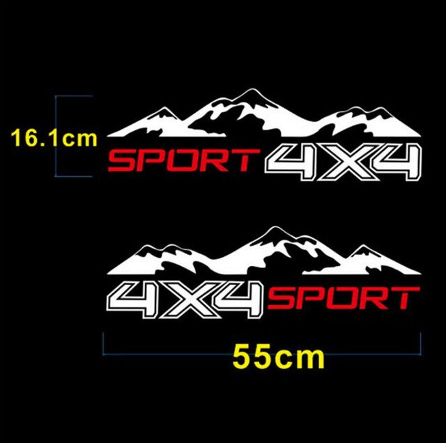 Ship From USA Sport Pick Up Truck Decor Vinyl Decal Off Road 4X4 Mountain Graphics Sticker Car Styling Auto Body Door Side