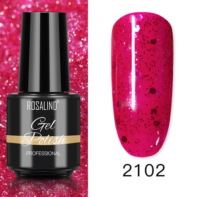 ROSALIND Nail Polish Red Nude Series Polish All For Manicure Nails Art Semi Permanent Gel UV LED Soff Off Hybrid Varnishes