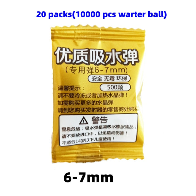 7-8mm 20000pcs/box Soft Water Bullets BB Gel Paint Ball Airsoft Ammo Beads Weapon Guns Blaster Accessories Glock Toys for Boys