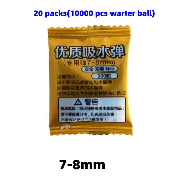 7-8mm 20000pcs/box Soft Water Bullets BB Gel Paint Ball Airsoft Ammo Beads Weapon Guns Blaster Accessories Glock Toys for Boys