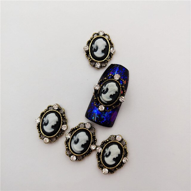 10 PCS Mirror Shape 3D Nail Art DIY Rhinestone Alloy Decoration Gems Charm Craft Fashion Nails Salon Supplies Fingertips Jewelry