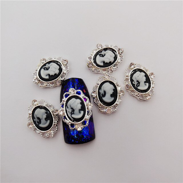 10 PCS Mirror Shape 3D Nail Art DIY Rhinestone Alloy Decoration Gems Charm Craft Fashion Nails Salon Supplies Fingertips Jewelry