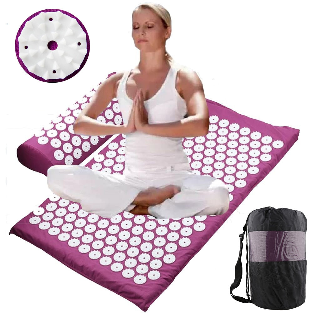 Massager Cushion Massage Yoga Mat Acupressure mat Relieve Stress Back Body Pain Spike Mat Massage Mat