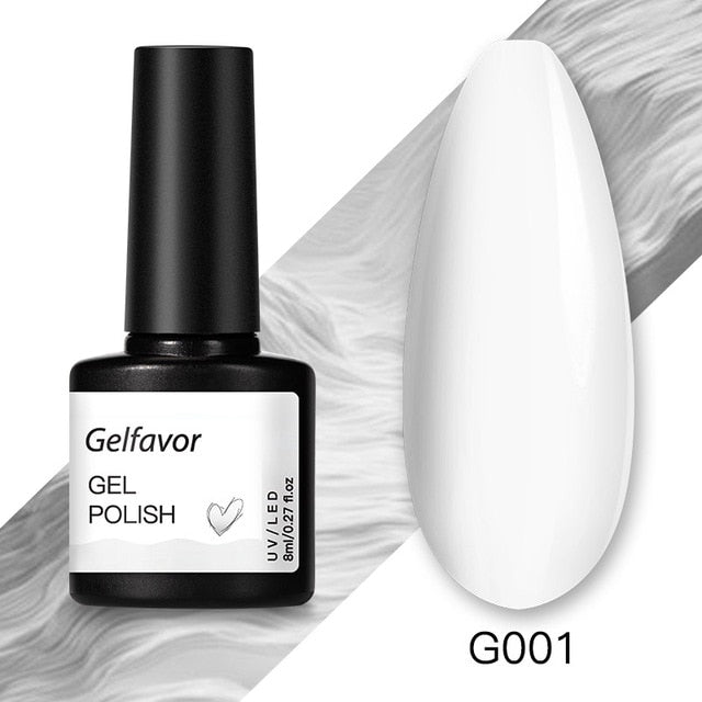 Gelfavor 8ml Gel Nail Polish Glitter For Manicure set nail art Semi platium UV LED Lamp Nail varnishes Base top coat Gel lacquer