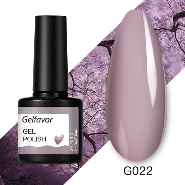 Gelfavor 8ml Gel Nail Polish Glitter For Manicure set nail art Semi platium UV LED Lamp Nail varnishes Base top coat Gel lacquer