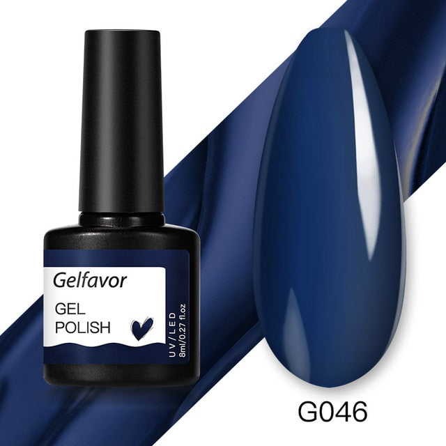 Gelfavor 8ml Gel Nail Polish Glitter For Manicure set nail art Semi platium UV LED Lamp Nail varnishes Base top coat Gel lacquer