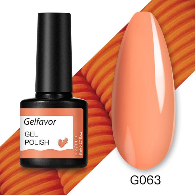 Gelfavor 8ml Gel Nail Polish Glitter For Manicure set nail art Semi platium UV LED Lamp Nail varnishes Base top coat Gel lacquer