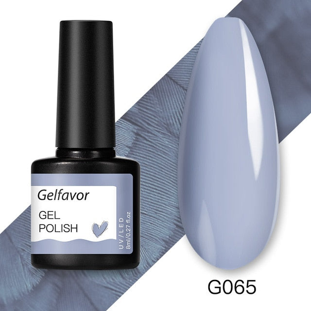 Gelfavor 8ml Gel Nail Polish Glitter For Manicure set nail art Semi platium UV LED Lamp Nail varnishes Base top coat Gel lacquer