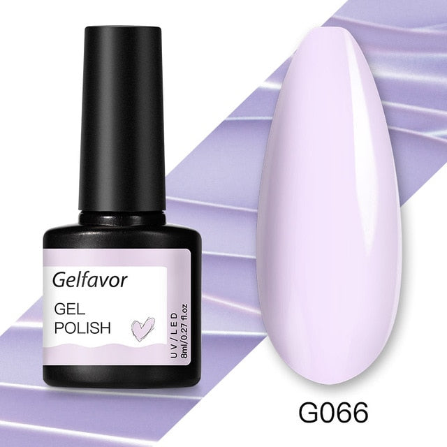 Gelfavor 8ml Gel Nail Polish Glitter For Manicure set nail art Semi platium UV LED Lamp Nail varnishes Base top coat Gel lacquer