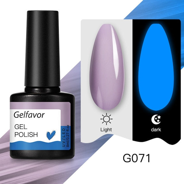 Gelfavor 8ml Gel Nail Polish Glitter For Manicure set nail art Semi platium UV LED Lamp Nail varnishes Base top coat Gel lacquer