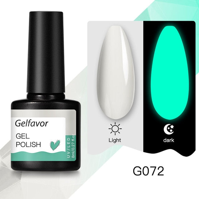 Gelfavor 8ml Gel Nail Polish Glitter For Manicure set nail art Semi platium UV LED Lamp Nail varnishes Base top coat Gel lacquer