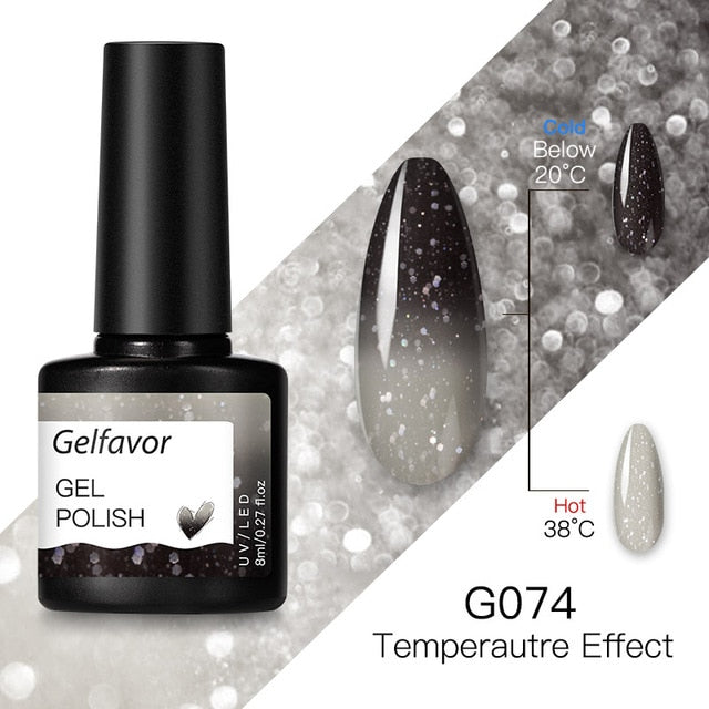 Gelfavor 8ml Gel Nail Polish Glitter For Manicure set nail art Semi platium UV LED Lamp Nail varnishes Base top coat Gel lacquer