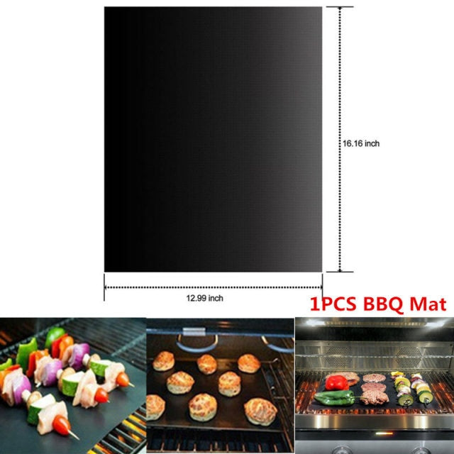 40 * 33cm for Party Grill Mat Tools Ptfe Non-stick BBQ Grill Pad Barbecue Baking Pad Reusable bbq Cooking Plate Kitchen Tools