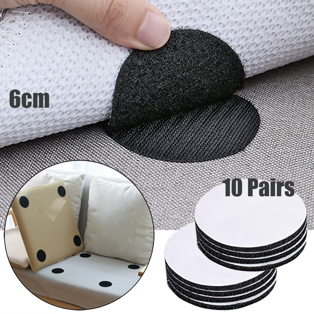 20pcs/10 Pairs Anti Curling Carpet Tape Rug Gripper Carpet Sofa and Sheets in Place and Keep the Corners Flat