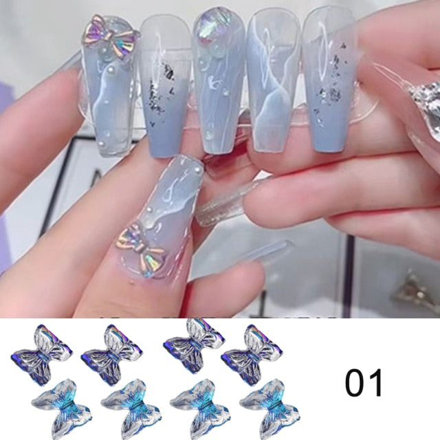 3D Resin Butterfly Glitter AB Nail Art Decorations Summer Home Fashion Nail Polish Ornament Manicure Decals Accessories CH1860