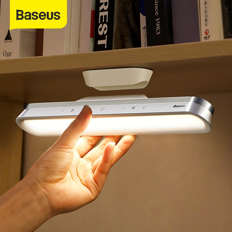 Baseus Desk Lamp Hanging Magnetic LED Table Lamp Chargeable Stepless Dimming Cabinet Light Night Light For Closet Wardrobe