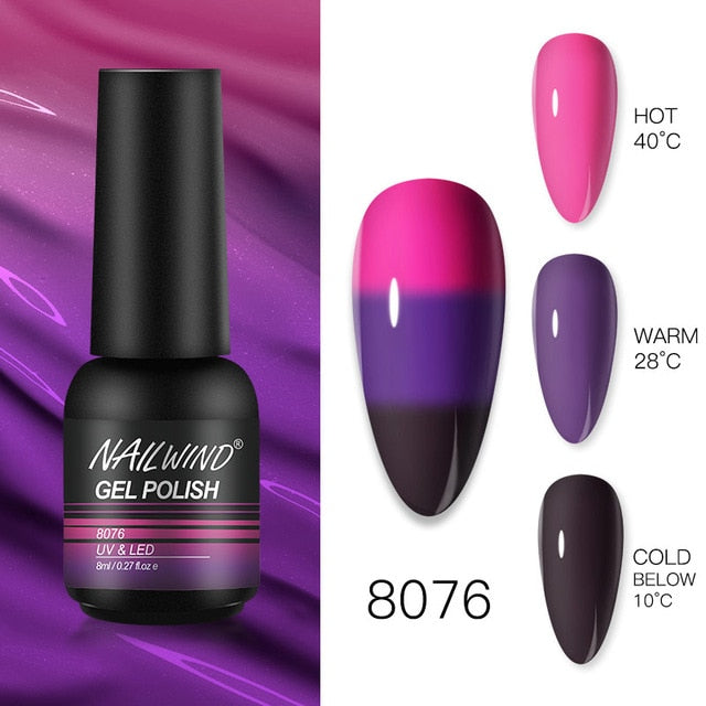 NAILWIND Nail Polish 8ml Hybrid Varnish Manicure Art Semi Permanent Need UV LED Nail Art Base Top Coat Gel Nail Polish