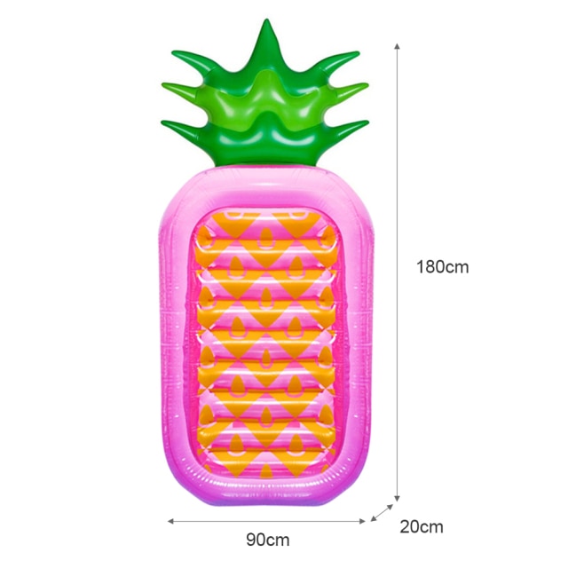 Summer Inflatable Floating Row Swimming Pool Water Hammock Pineapple Air Mattresses Bed Beach Water Sports Lounger Chair Mat