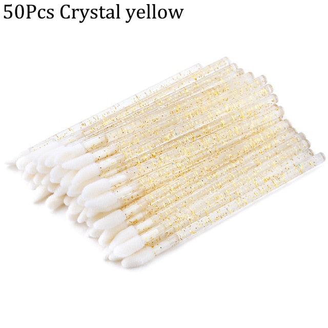 50pcs Disposable Eyelashes brush Individual Lash Removing Cleaning  Mascara Applicator Makeup Brushes For Eyelash Extension Tool