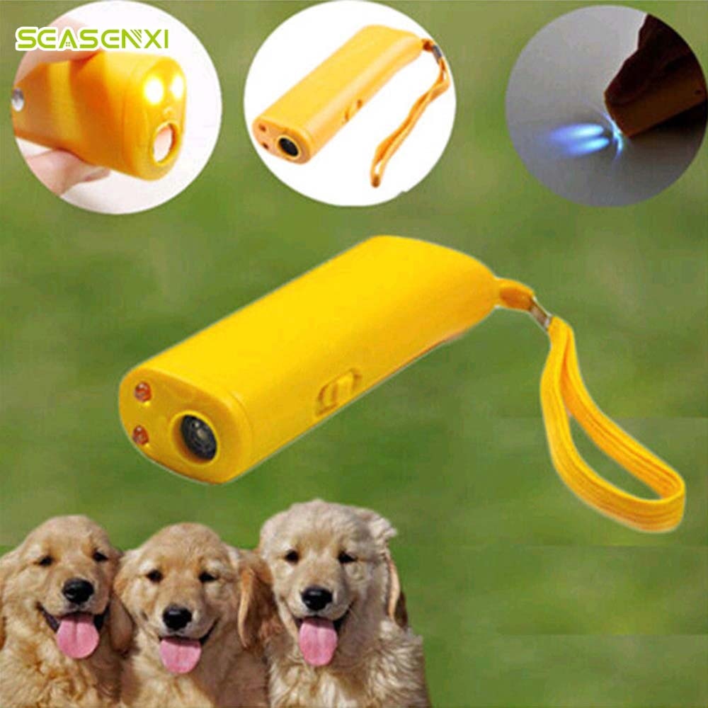 Pet Dog Repeller Anti Barking Stop Bark Training Device Trainer LED Ultrasonic 3 in 1 Anti Barking Ultrasonic Without Battery