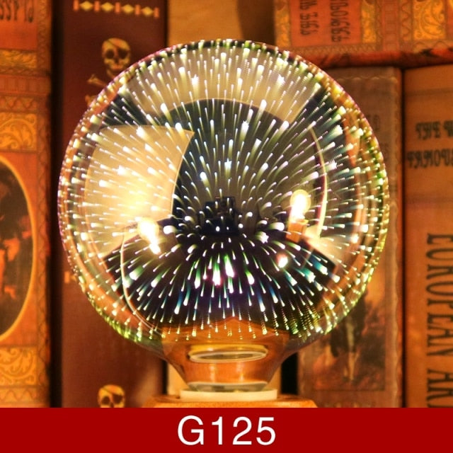 3D Decoration LED Bulb E27 6W 85-265V Vintage Edison Light Bulb Star Fireworks Lamp Holiday Night Light Novelty Christmas Tree